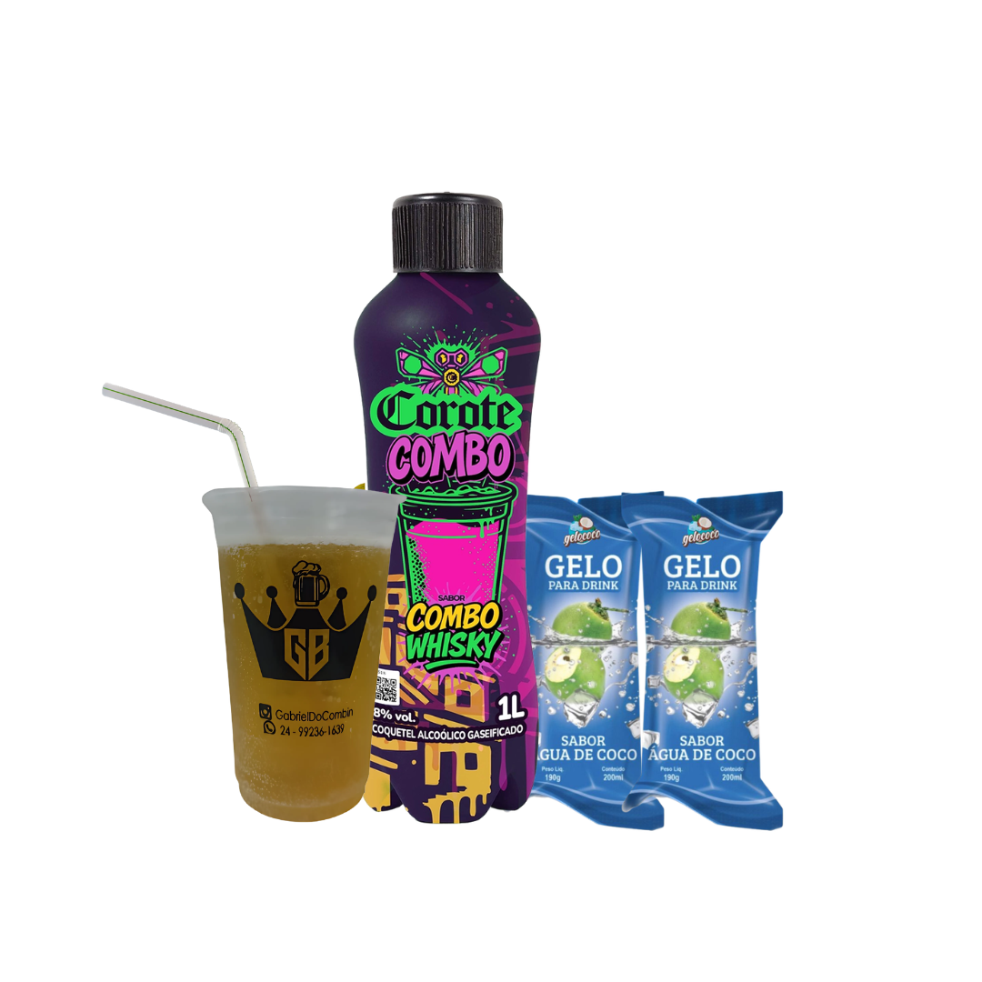corote combo whisky  + 2 gelos - 2 copos