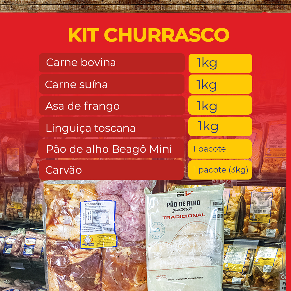 KIT CHURRASCO MERCADAO