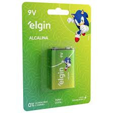 PILHA BATERIA ELGIN ALCALINA "9V"