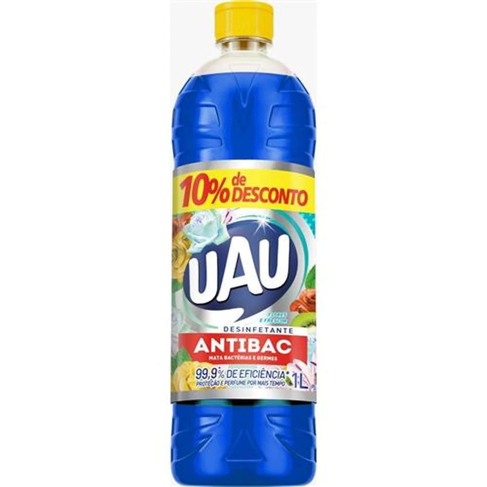 DESINFETANTE UAU ANTIBAC FLORES E FRESCOR 1L