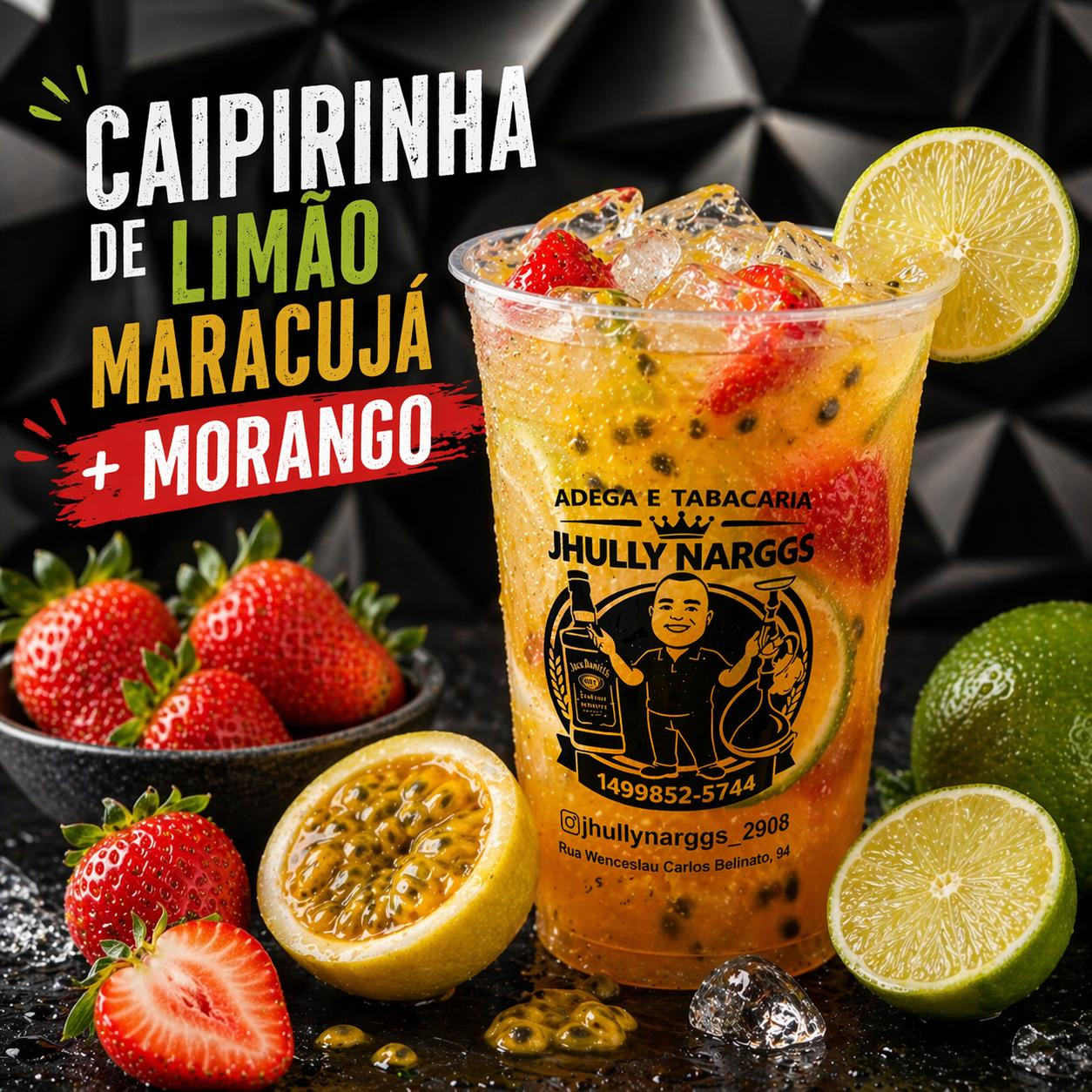 CAIPIRINHA LIMÃO/MORANGO/MARACUJA 700ML
