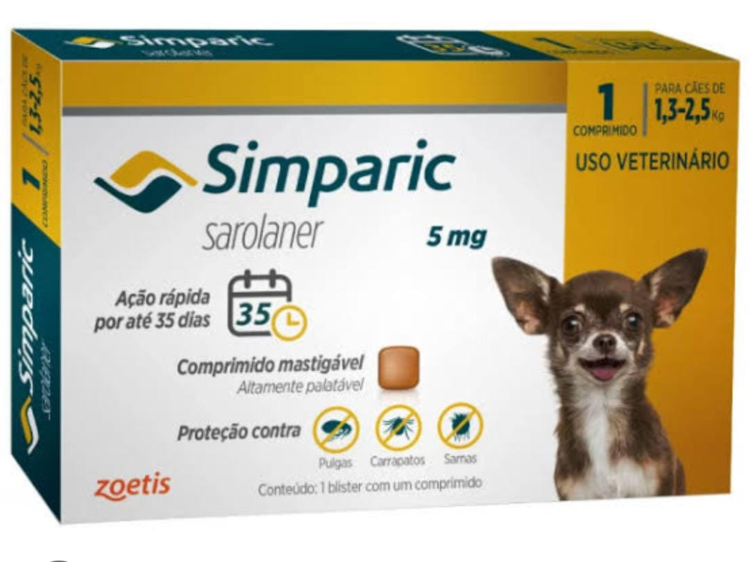 Simparic 5mg 1,3 - 2,5Kg