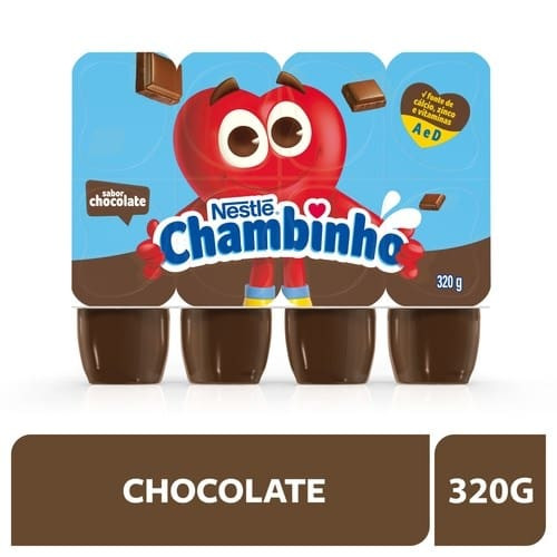 Petit Suisse Sabor Chocolate Nestlé Chambinho 320g 8un