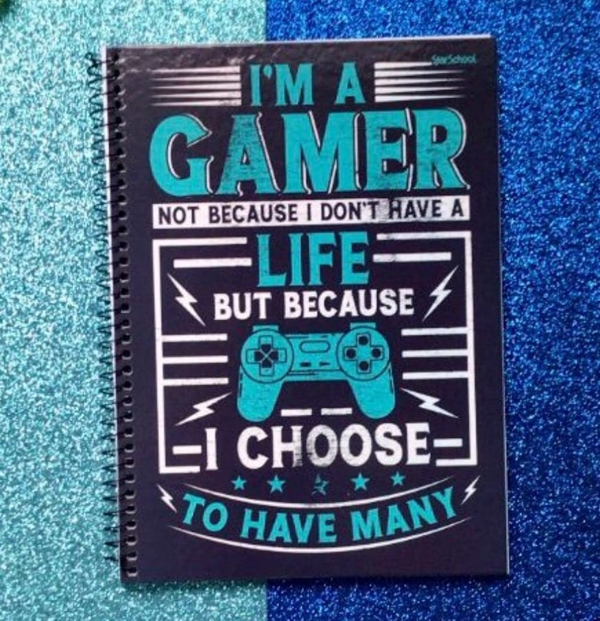 CADERNO UNIV. 1M 80F GAME STARSCOOL
