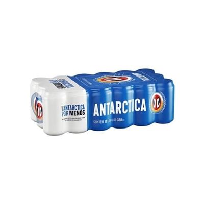 Cerveja Antarctica 350ml Lata Pack com 18 Unidades.