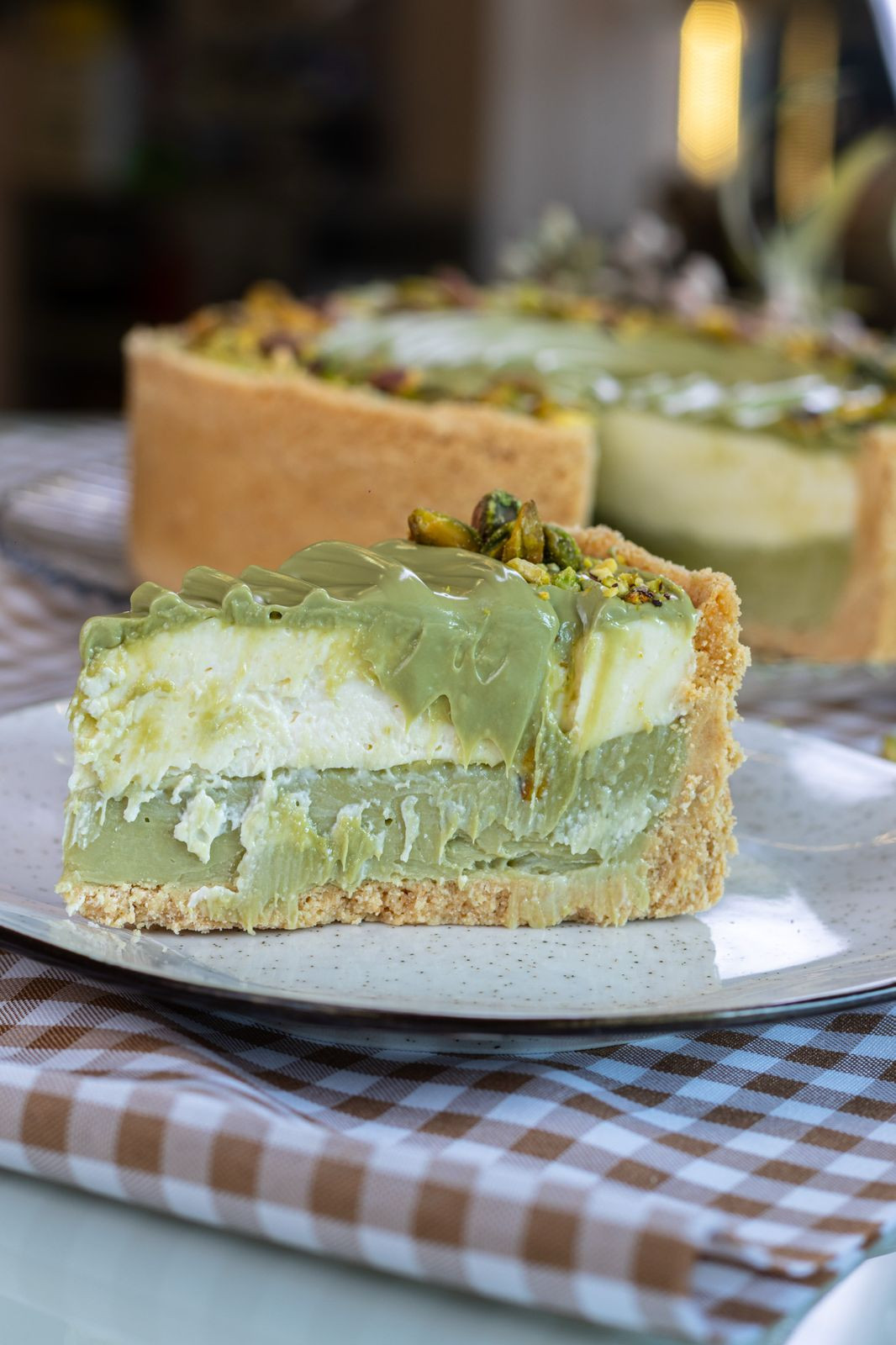 Fatia Torta De Pistache