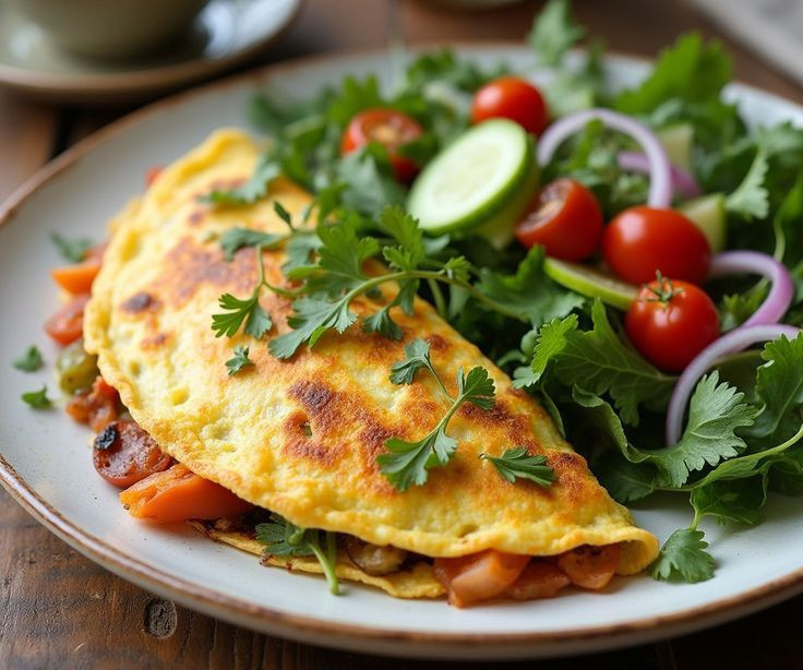 ( P ) Salada com Omelete 