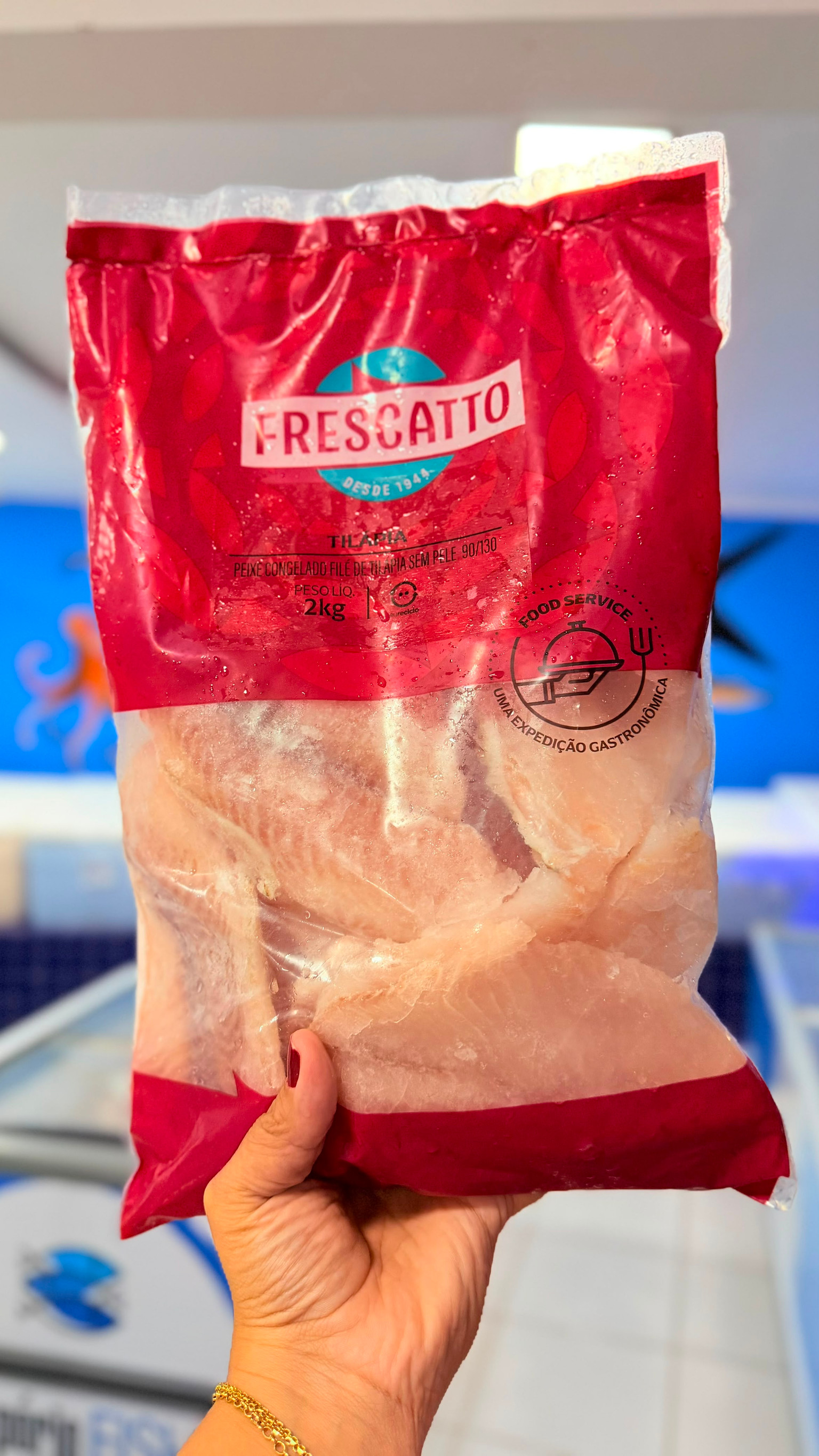 Filé de tilapia s/pele congelado (2kg)