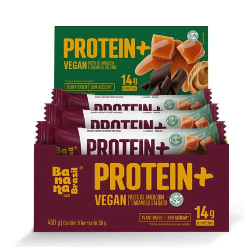 BARRA PROTEIN+ VEGAN PASTA DE AMENDOIM 50G