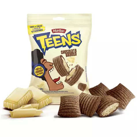 BISCOITO TEENS CHOCOLATE BRANCO 30G