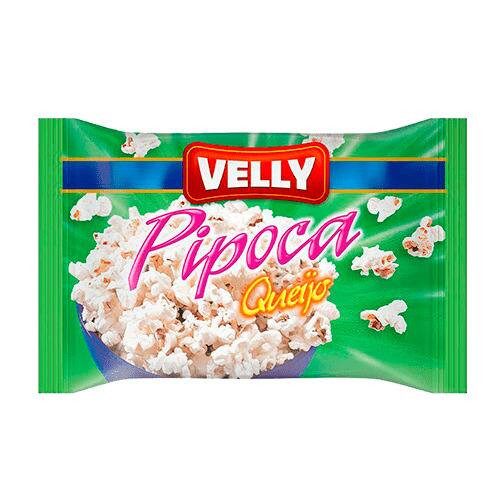 Pipoca de Microondas Velly Sabor Queijo Pacote 90g