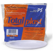 PRATOS DESCARTAVEIS TOTALPLAST 178 CM C/10 UN.
