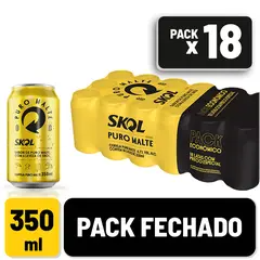 Cerveja Skol Puro Malte Lata 350ml  