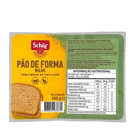 Pao De Forma Milho Schar 200g