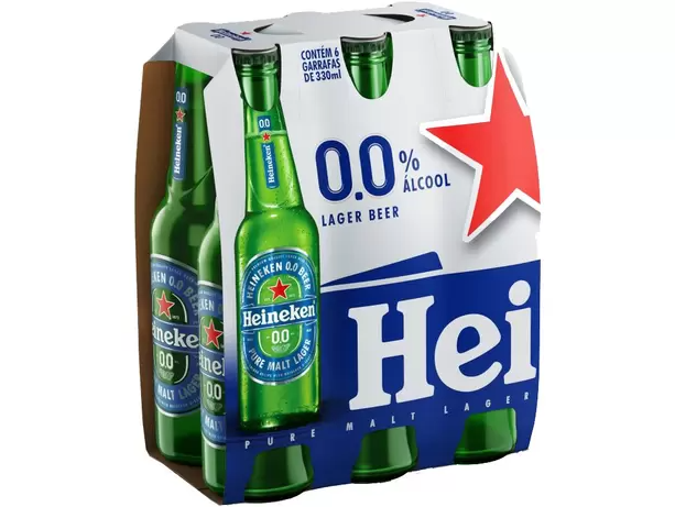 Heineken 330ml 0,0% Álcool - Pack de 12 unidades