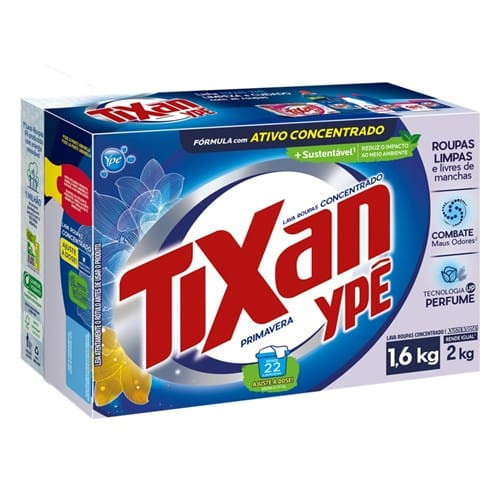 Lava Roupas em Pó Tixan Primavera Ypê 1,6kg