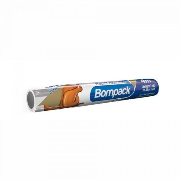 PAPEL ALUMÍNIO BOMPACK 30CMX4M