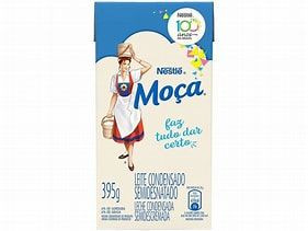 LEITE CONDENSADO SEMIDESNATADO CAIXA MOÇA 395G