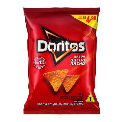 SALGADINHO DORITOS SABOR QUEIJO NACHO 37G