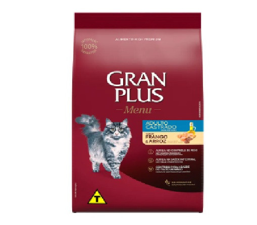Gran Plus Menu Castrado Frango e Arroz 10,1Kg