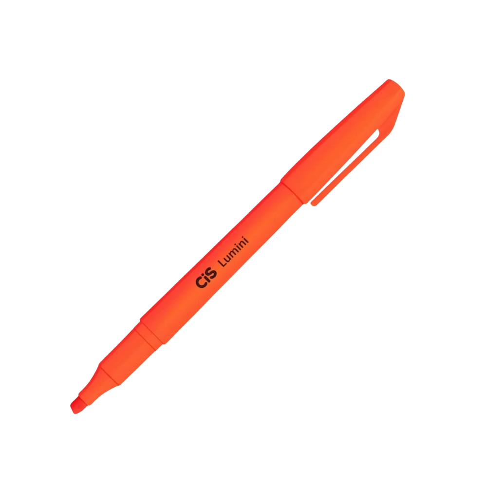 CANETA MARCA TEXTO CIS LUMINI LARANJA
