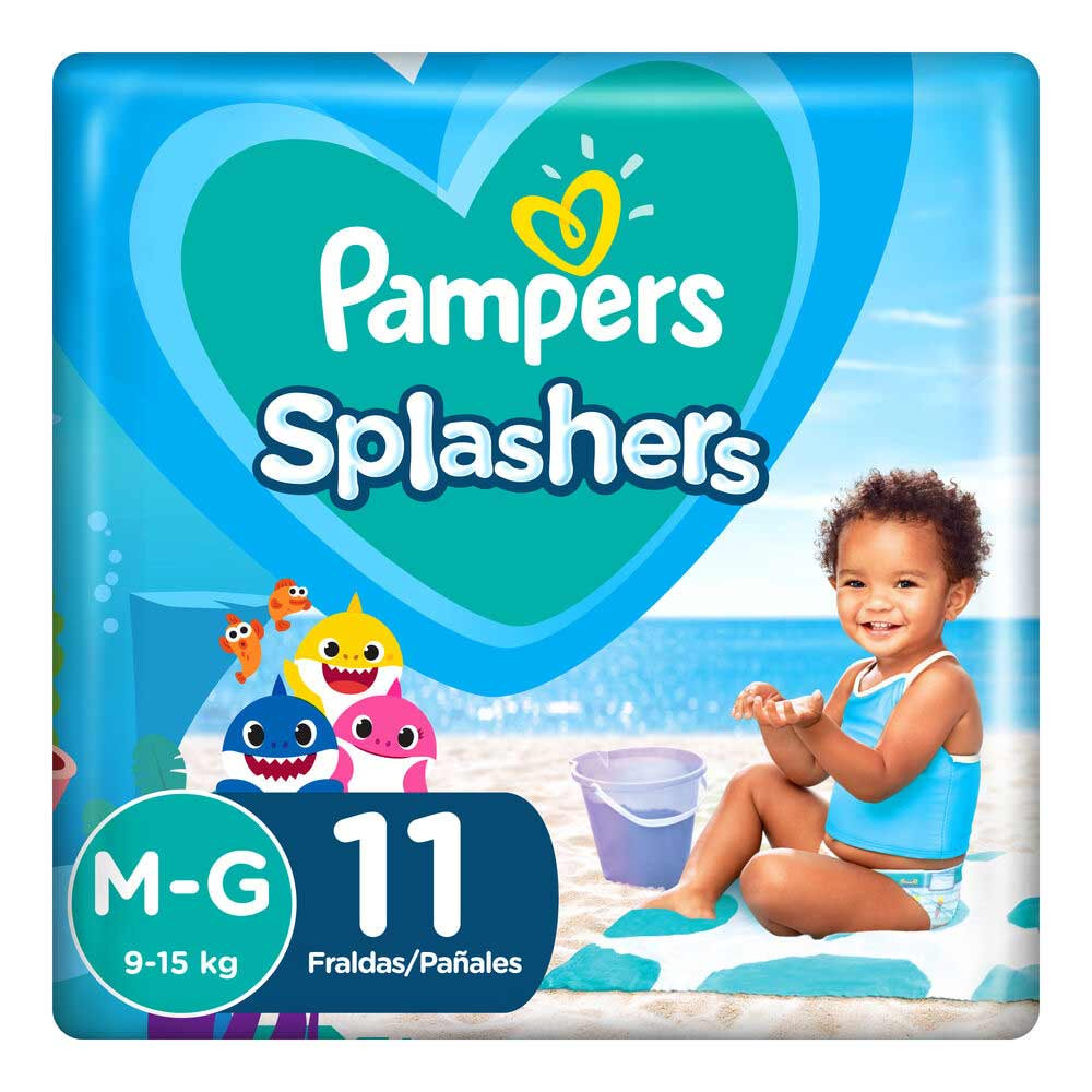FRALDA PAMPERS SPLASHERS "M/G" C/11UN