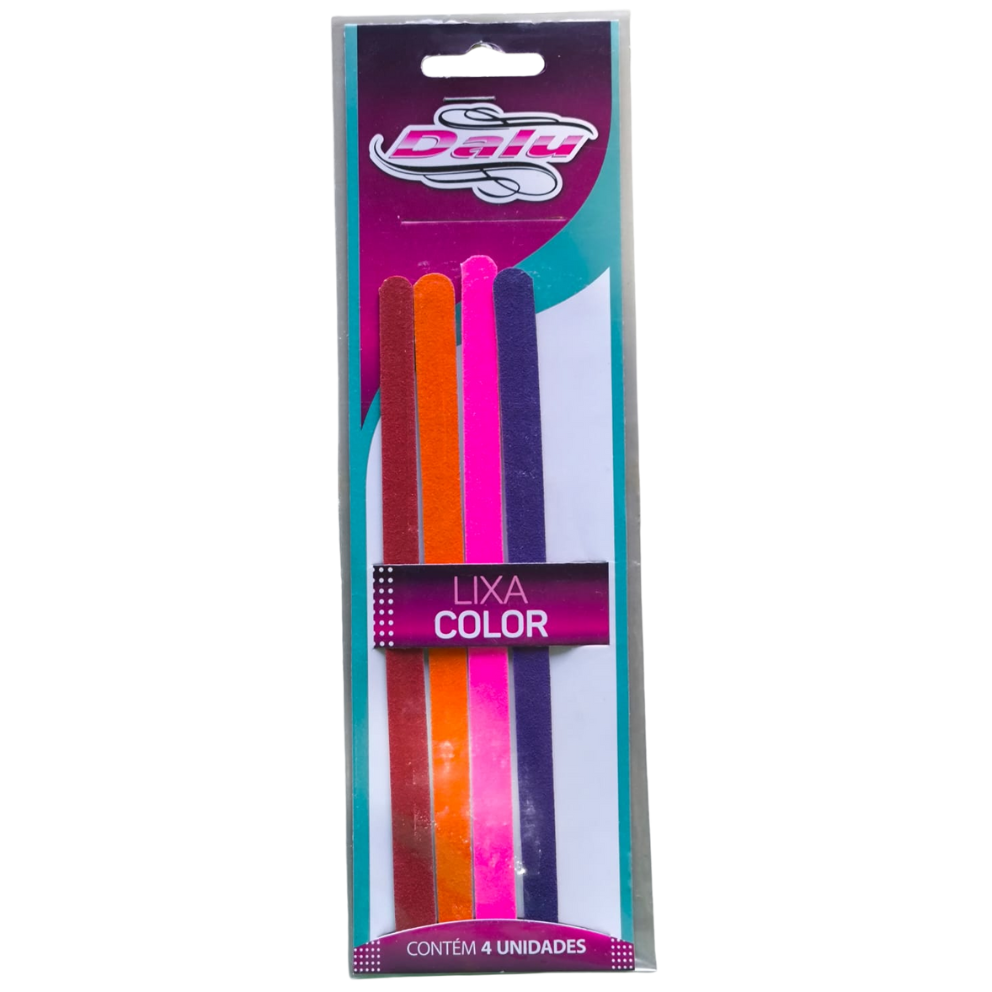 LIXA P/ UNHA DALU CORES C/4UN