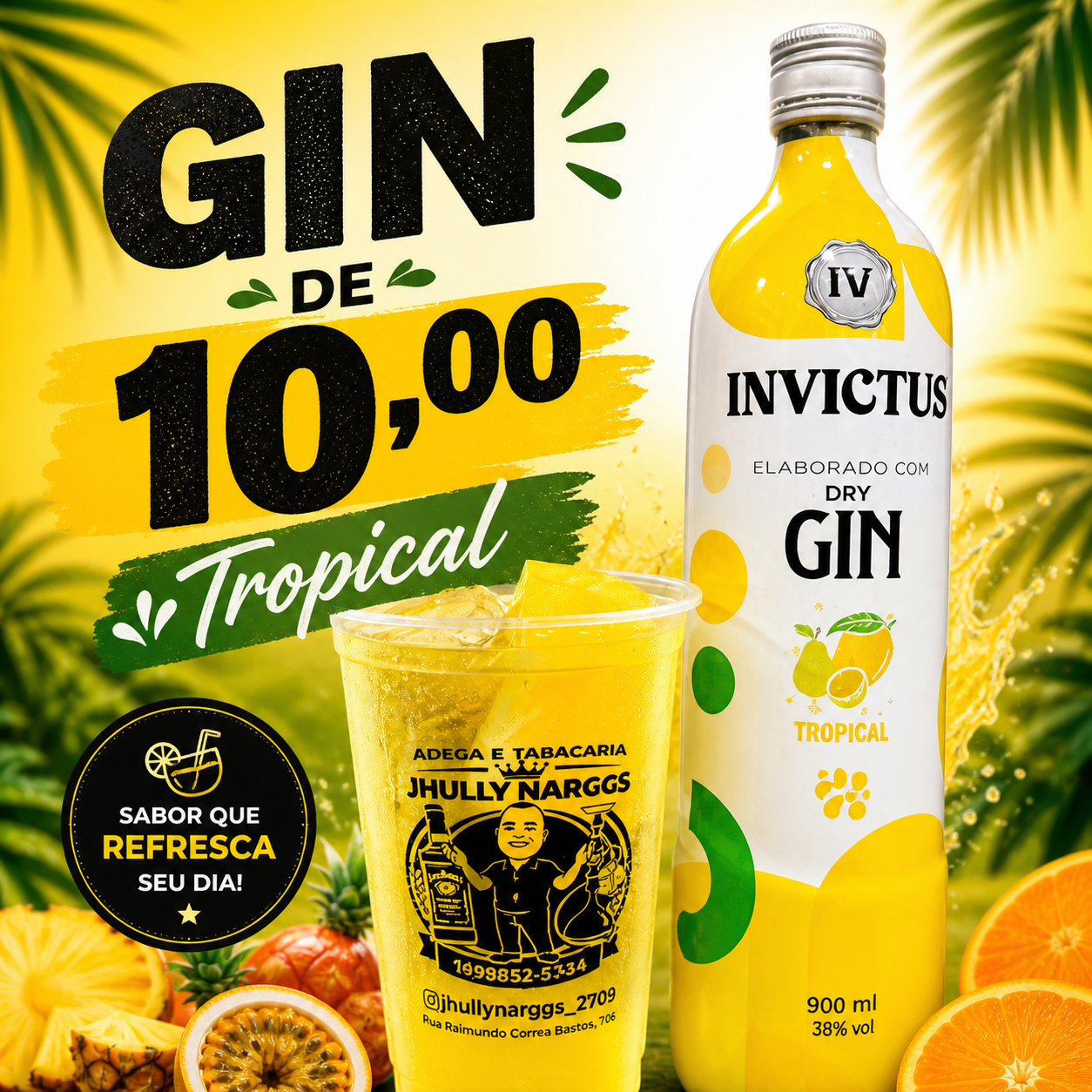 GIN DE 10,00 TROPICAL 
