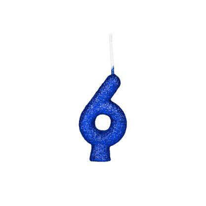 VELA CINT.GLITER AZUL REGINA N°6