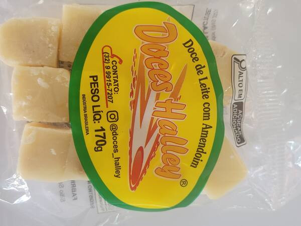 Doce de leite com amendoin halley 170g