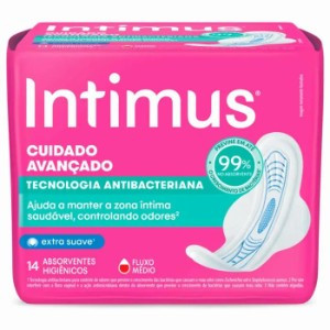 ABSORVENTES INTIMUS COM ABAS COM 14 UNIDADES