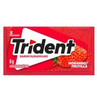 Trident Morango Sem Açúcar 5 Unidades 8g