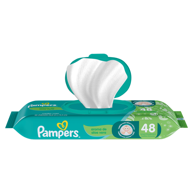 LENÇO UMEDECIDO PAMPERS ALOE VERA C/48UN