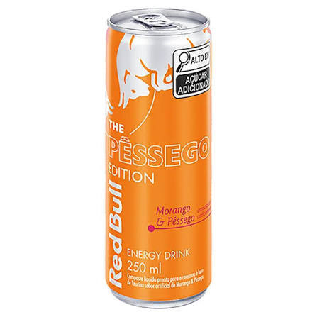 ENERGÉTICO RED BULL MORANGO COM PESSEGO 250ML