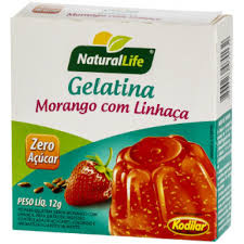 Gelatina Po Natural Life Zero Morango 12g
