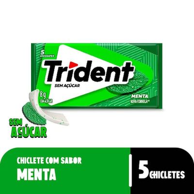 Chiclete Menta sem Açúcar Trident 8g