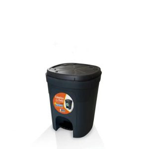 LIXEIRA ANTARES C/PEDAL PRETA 7L