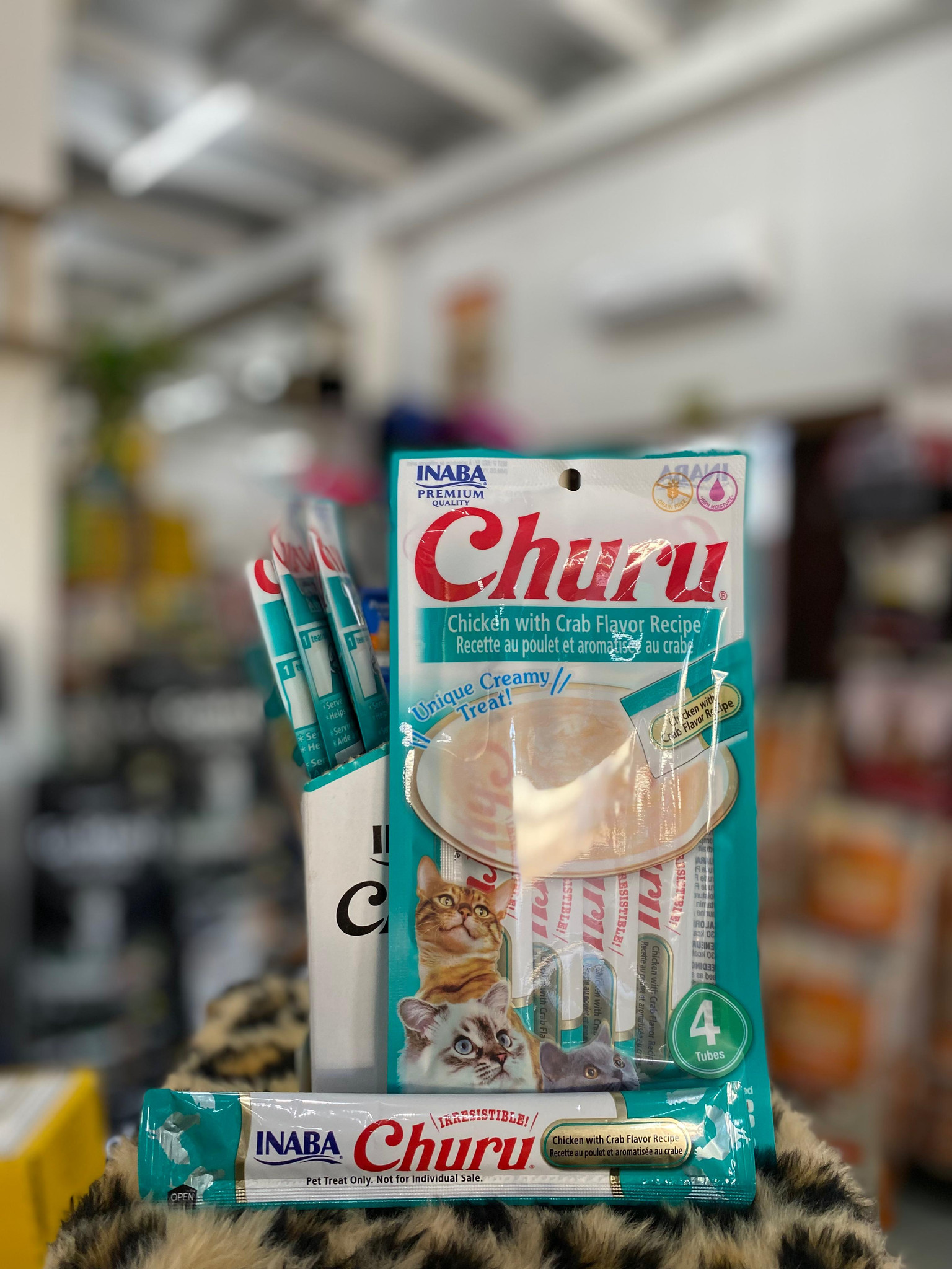 Petisco Cremoso Churu Sabor Frango com Caranguejo 