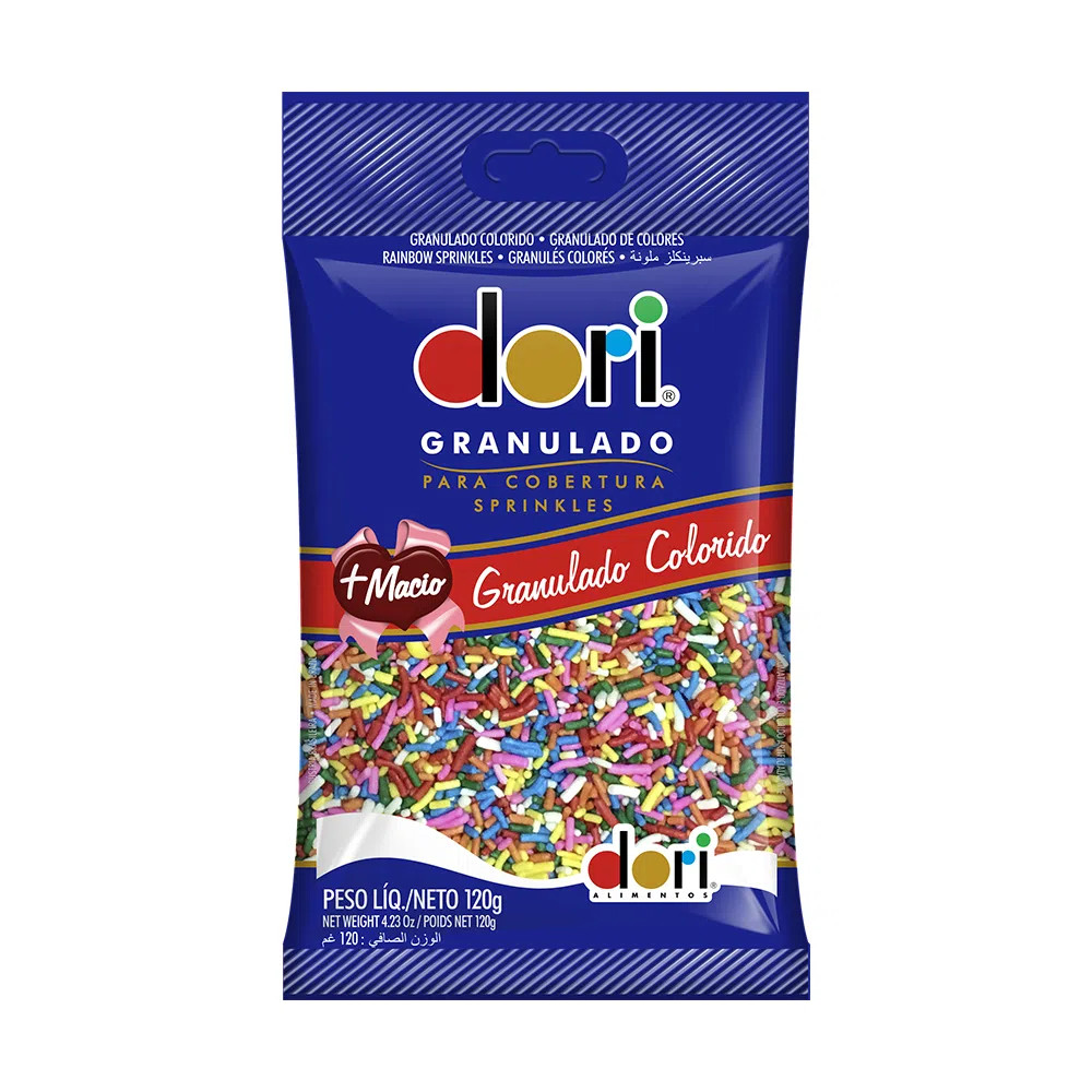 GRANULADO CONFEITO COLORIDO DORI 120G