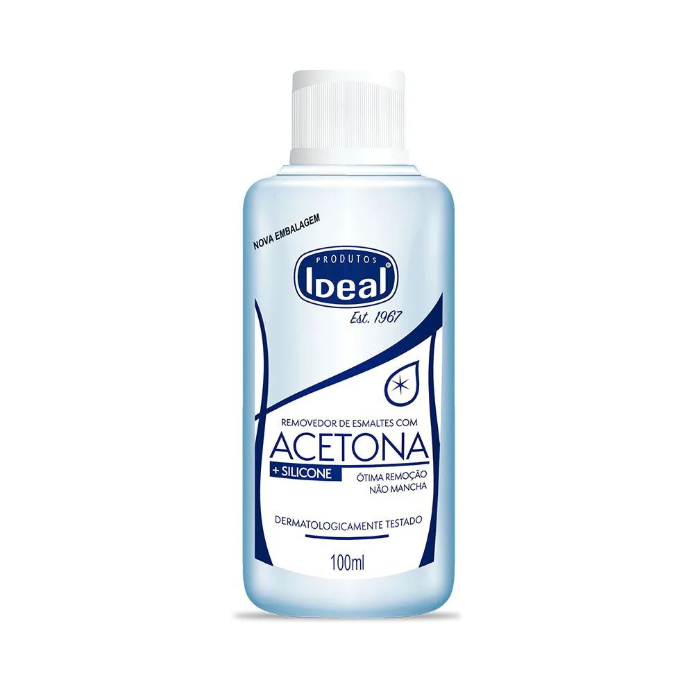 Removedor de Esmaltes com Acetona Ideal 100ml