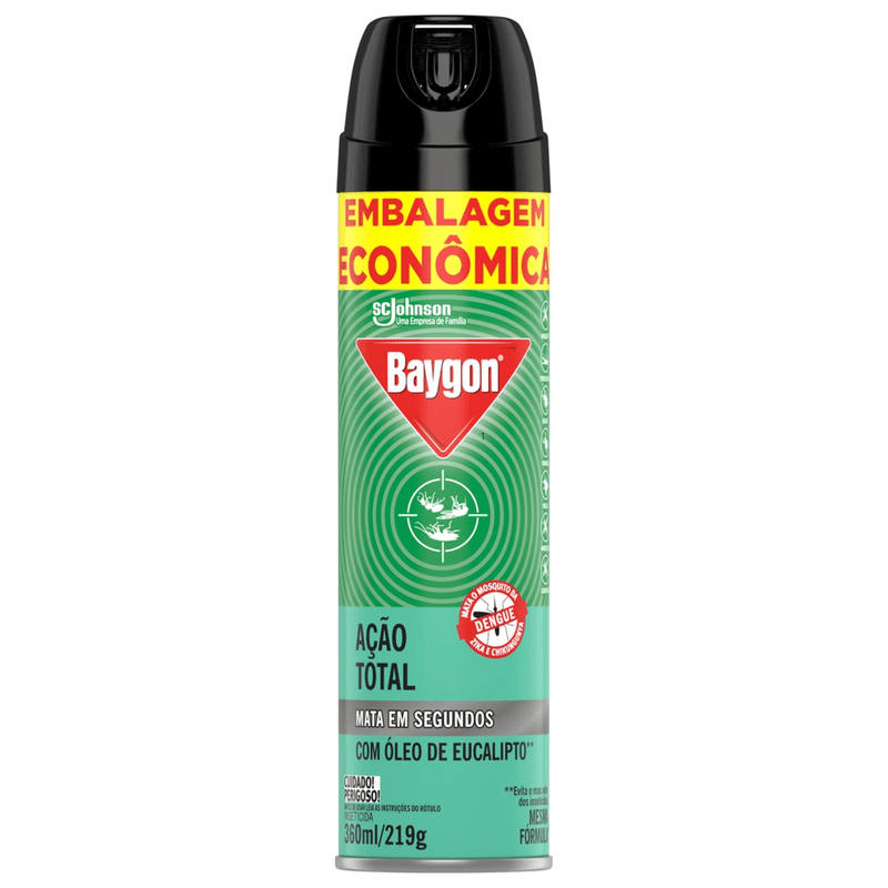 INSETICIDA BAYGON AÇAO TOTAL C/EUCALIPTO SPRAY 360ML