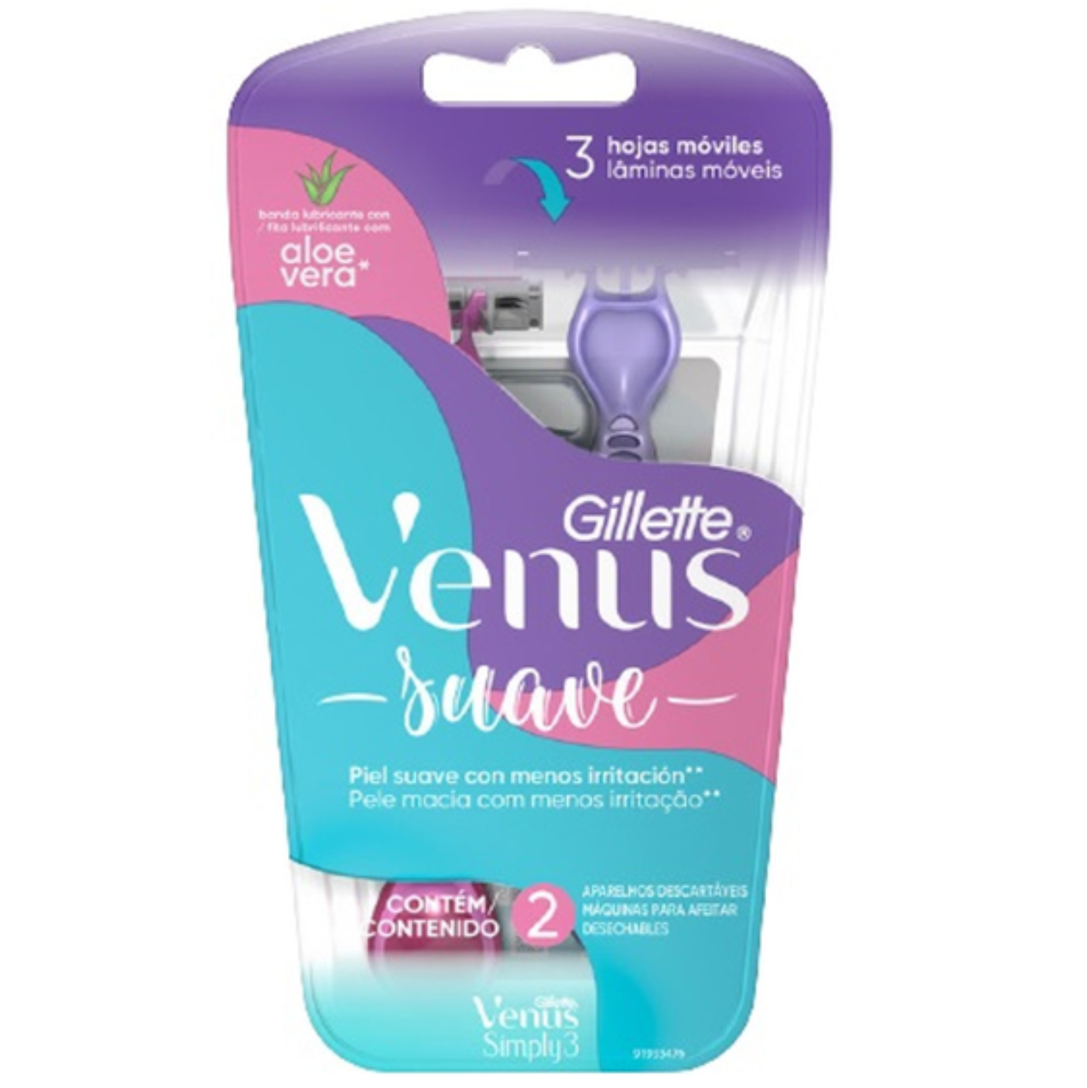 APARELHO BARBEAR GILLETTE VENUS SUAVE C/2UN