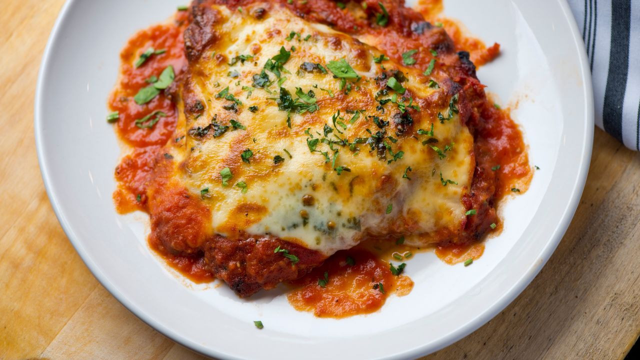 Guarnição de á parmegiana de frango 