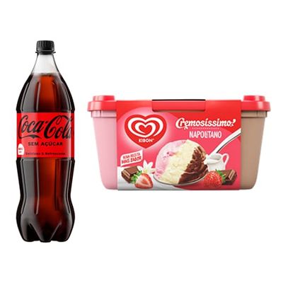 Combo  Crem Napo E Coca 1,5 Zero