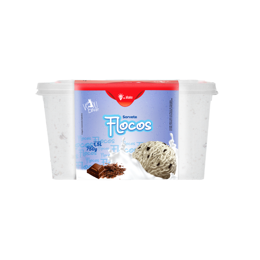 SORVETE 1.5L FLOCOS 