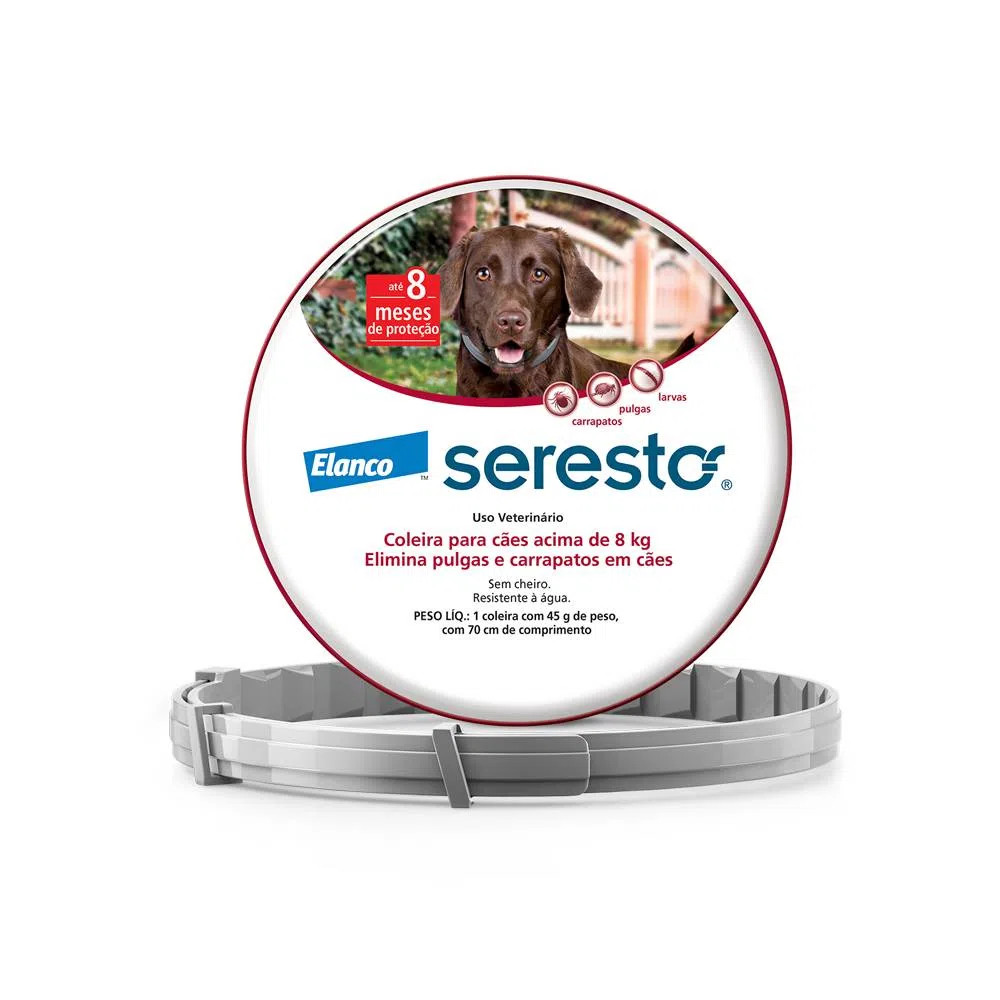 Coleira Seresto acima de 8 kg 