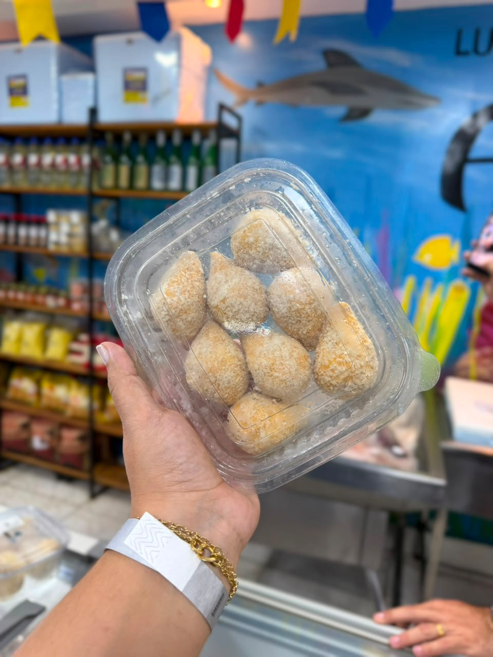 Mini coxinha de camarão