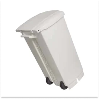 LIXEIRA PERFECT BRANCA 100  LITROS C/RODAS