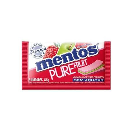 Chiclete Mentos Morango-Maçã Verde-Framboesa
