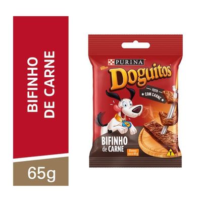 Petisco para Cães Bifinho Sabor Carne Doguitos 65g